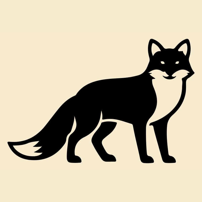 Silhouette d’animal renard