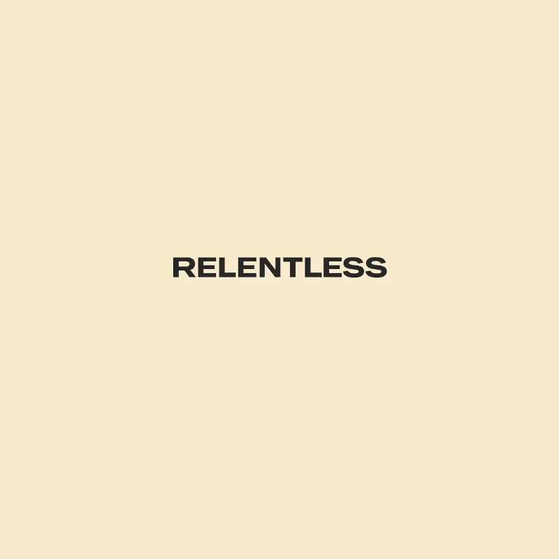Relentless Typography Strong Text Design