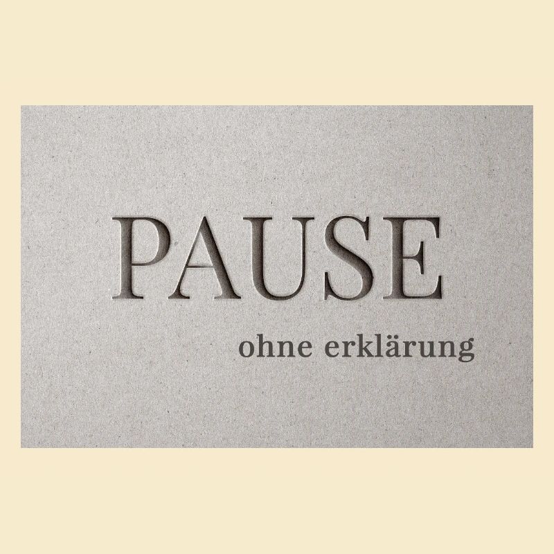 Pause – sans explication