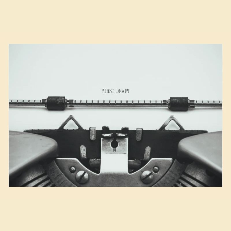 First Draft Typewriter Writer Poster Design