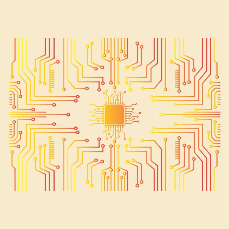Circuit board core CPU heart pc coder geek