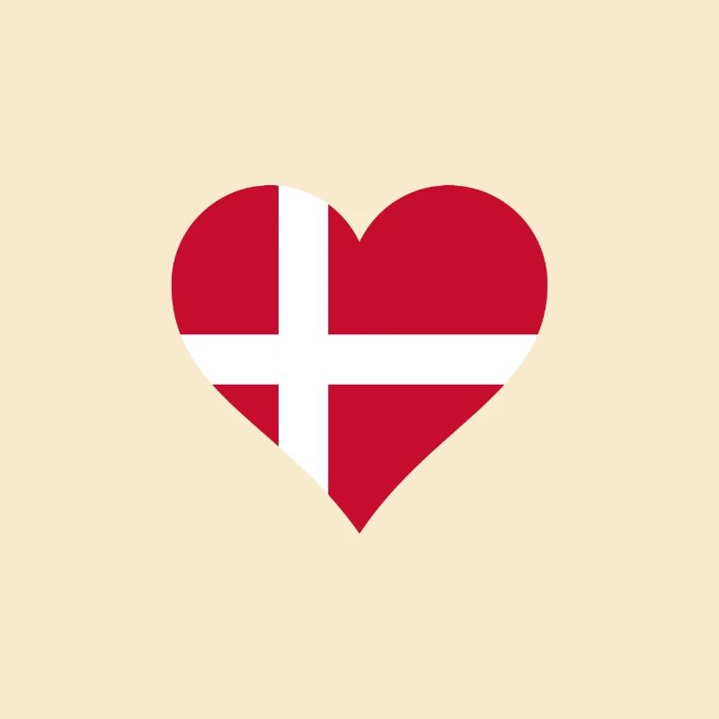 Danemark danois drapeau drapeau coeur