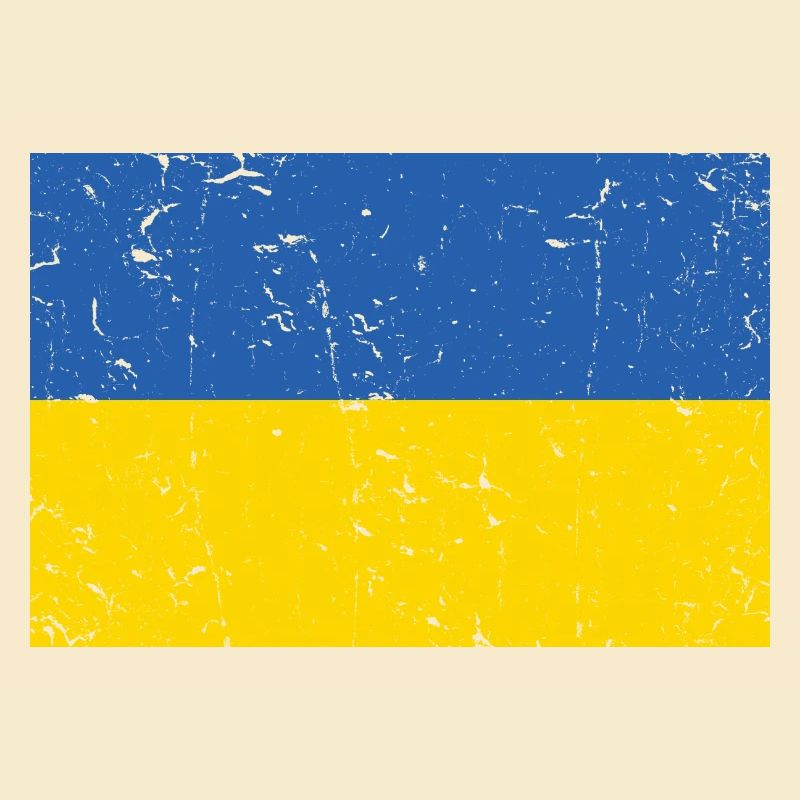 Ukraine Flag Distressed
