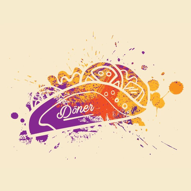 Döner Kebab Farbklecks Dumpling