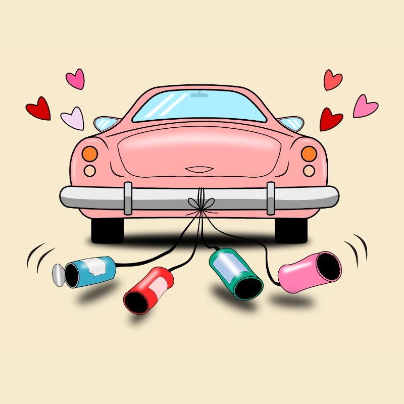 Wedding Car Pink Wedding