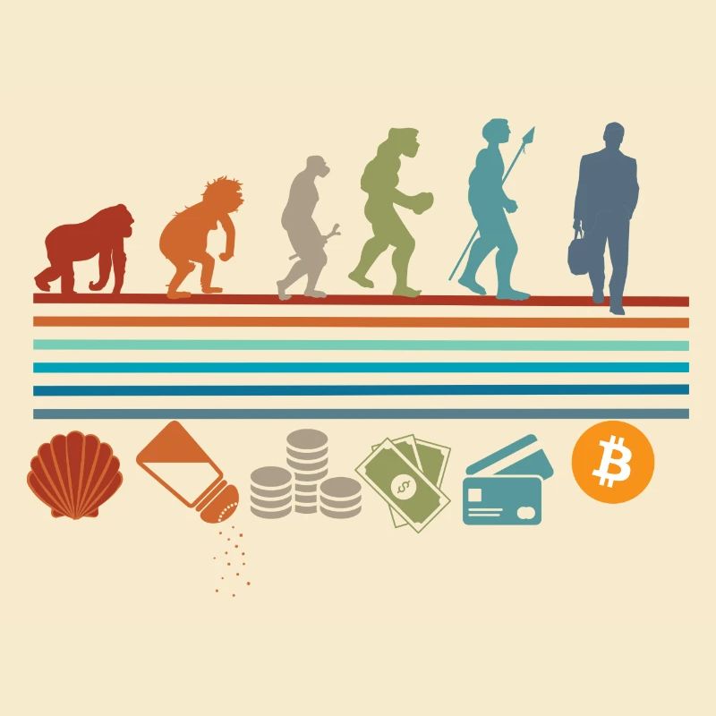 Évolution rétro vintage Bitcoin