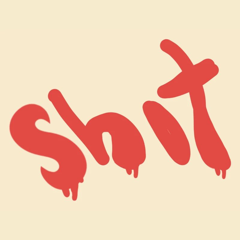 Scheisse text in rot
