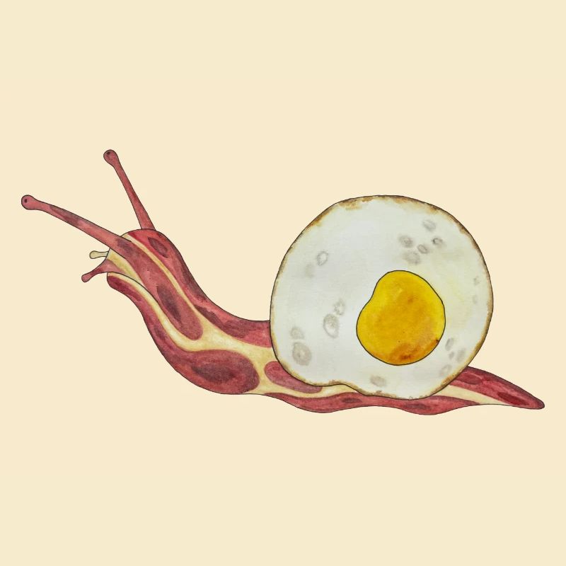 Baconschnecke Bacon and egg Spiegelei