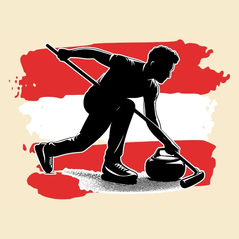Austria Flag Curling