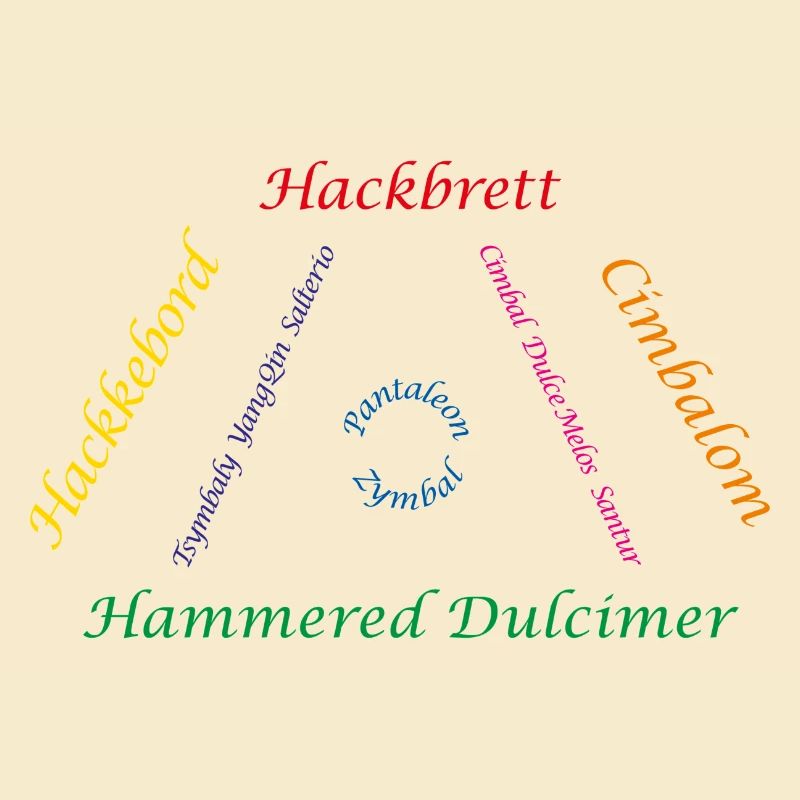 Hackbrett Familie bunt