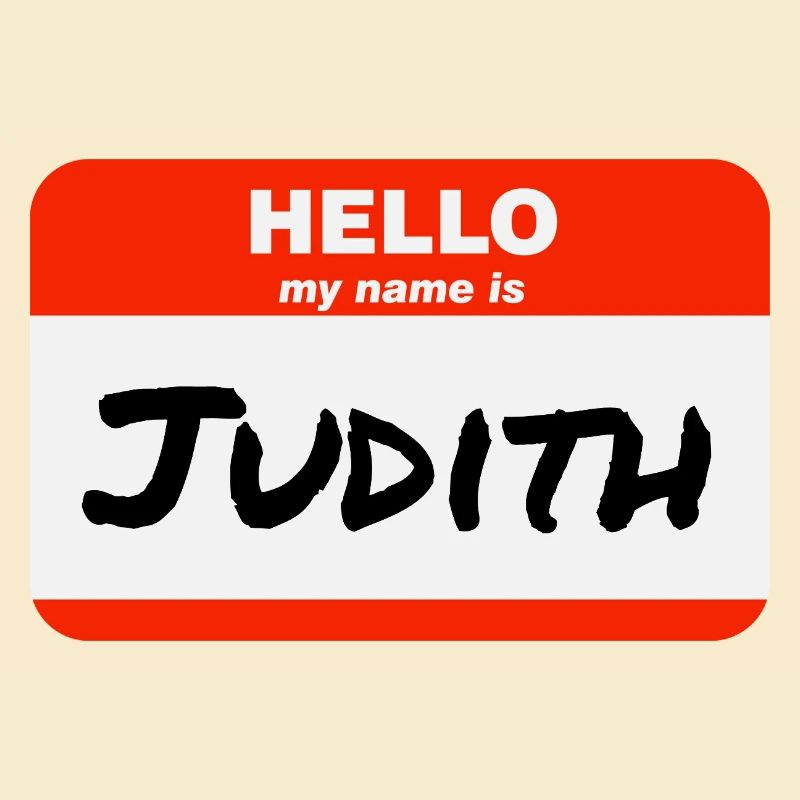 Hello My Name Is Judith Label Name Tag