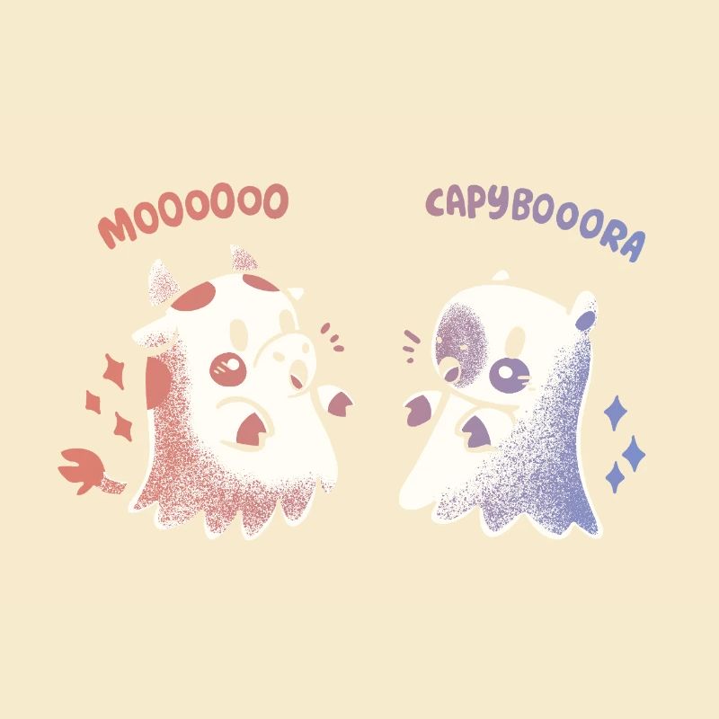 Effrayant Capy et vache