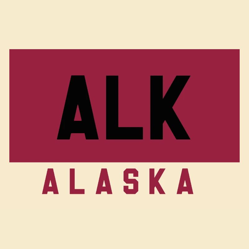 Alaska Typography in Ruby Color