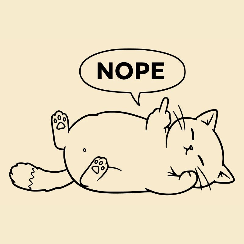 Nope Katze | Sarkastisches Katzen Statement