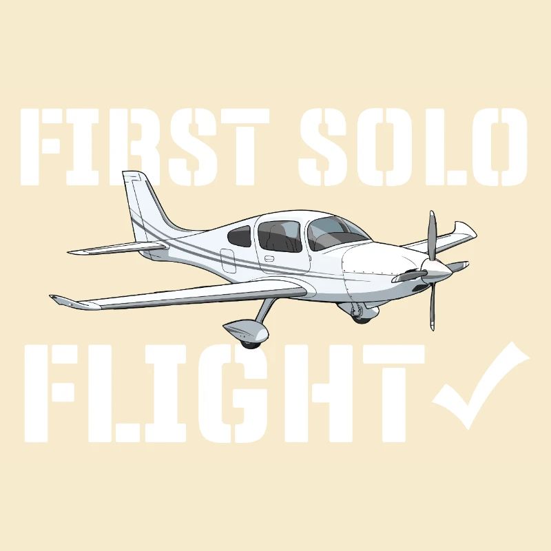 Erster Solo-Flug Humor-Pilotenstudent