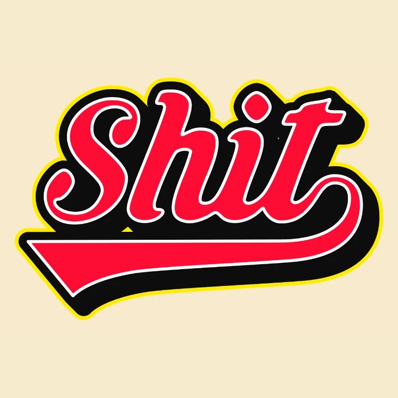 Shit Word Script Logo