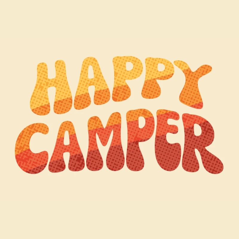 Happy Camper Gradient Text