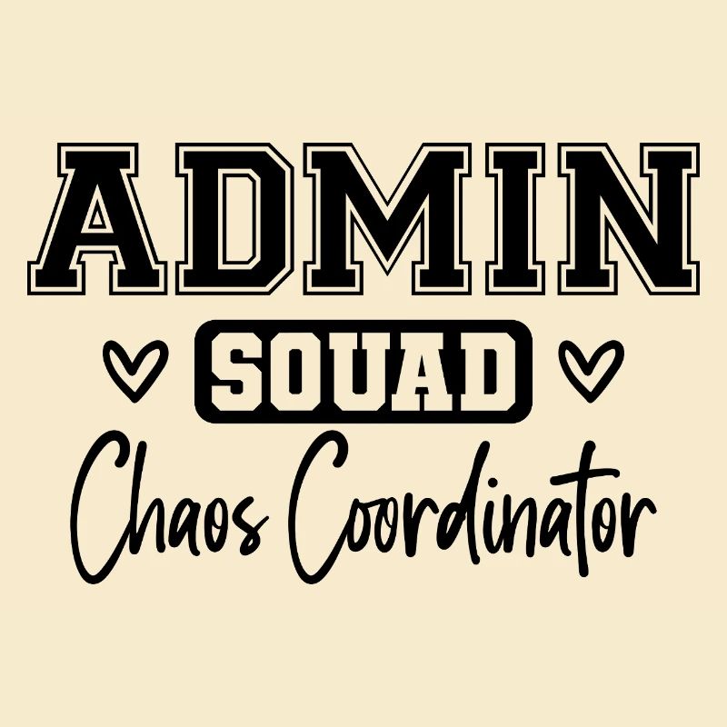 Admin Squad: Farbig Retro Büroteam Geschenk
