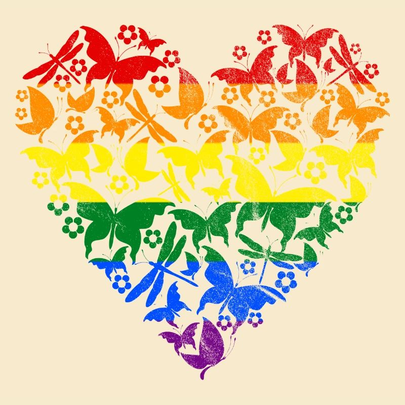 RAINBOW HEART BUTTERFLY