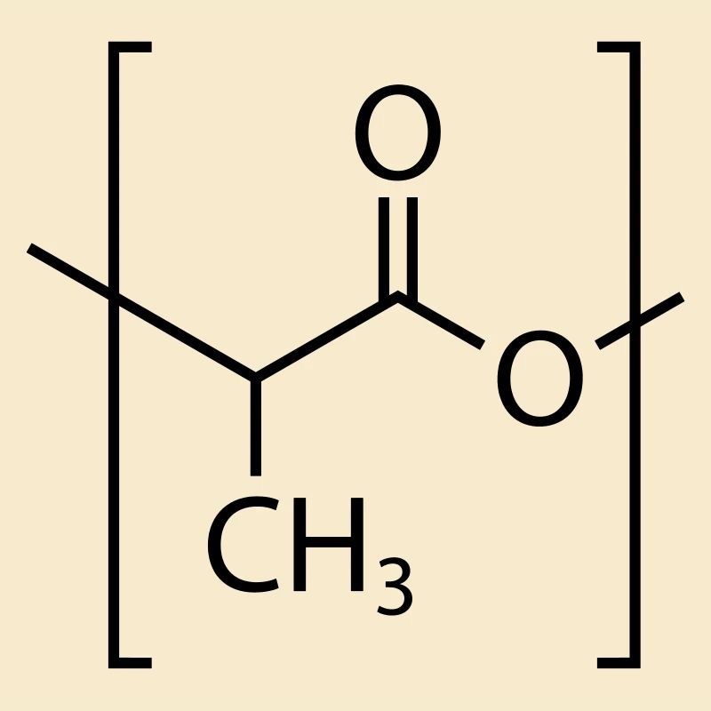 Polymilchsäure (PLA) -Molekül.