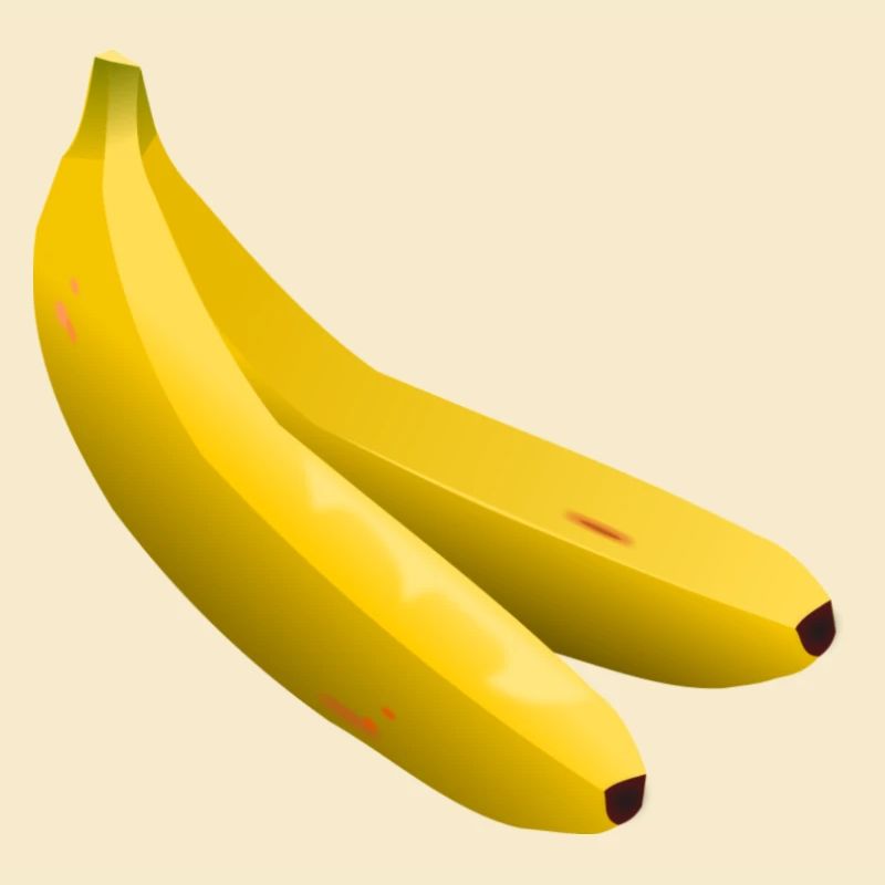 Twin Bananas Vector Yellow
