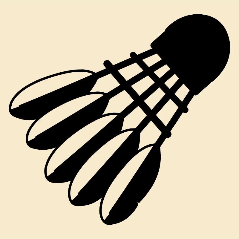 Badminton Shuttle Logo mit Federn