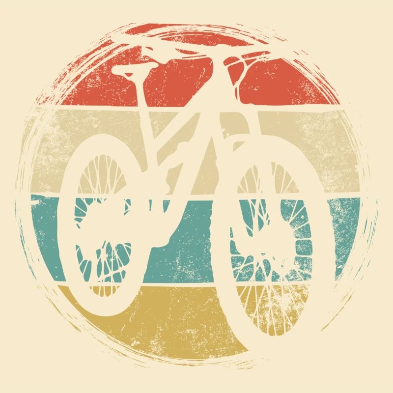 Retro Cycle Sunset Stripes