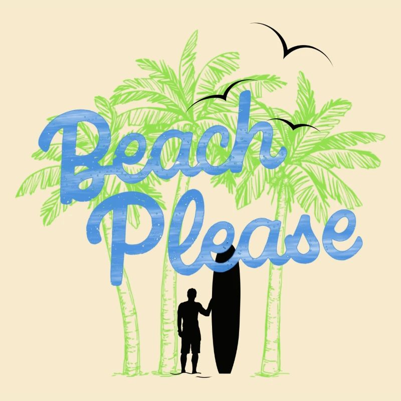Plage s’il vous plaît surfer