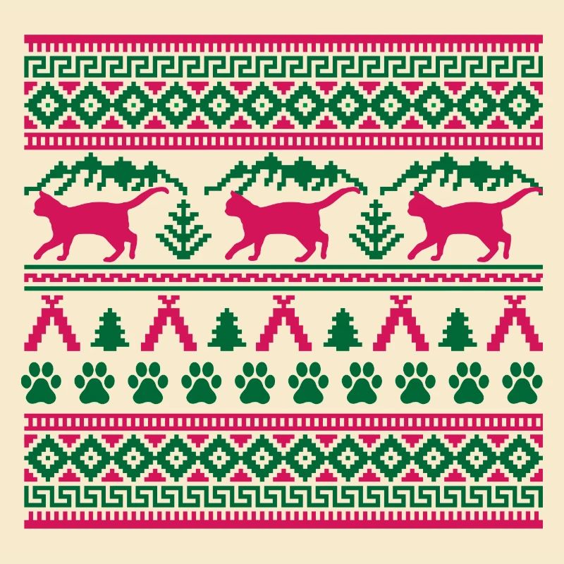 Weihnachtskatze Hässlicher Weihnachtspullover Geschenk