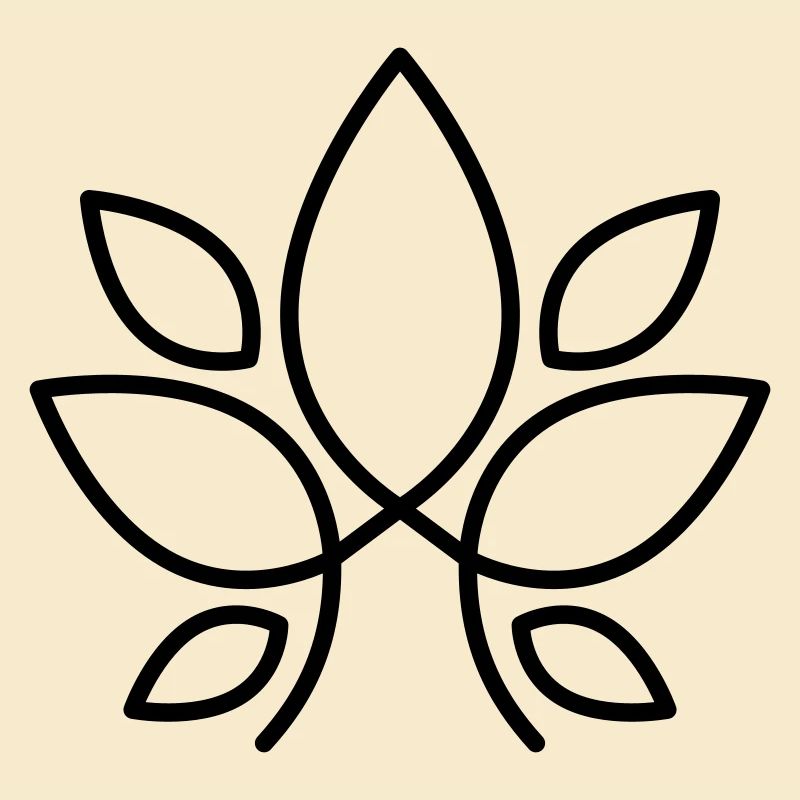 abstraktes Logo mit Blättern