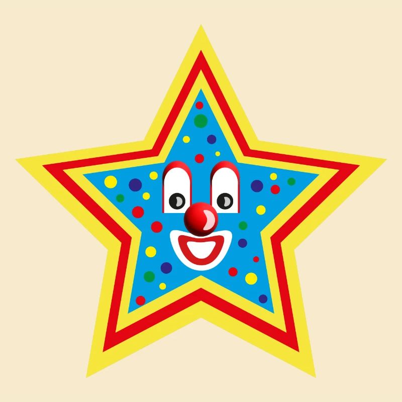 Karneval Stern mit Konfetti.