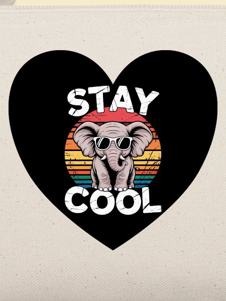 Cool bleiben Elefant Retro