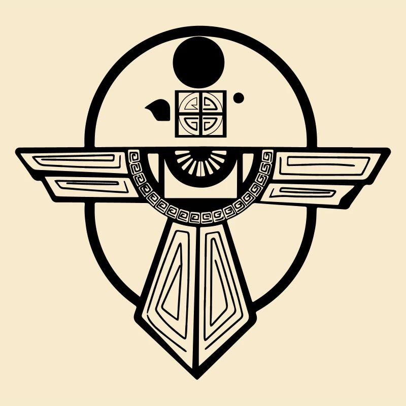 Uraltes Donnervogel-Totem-Design
