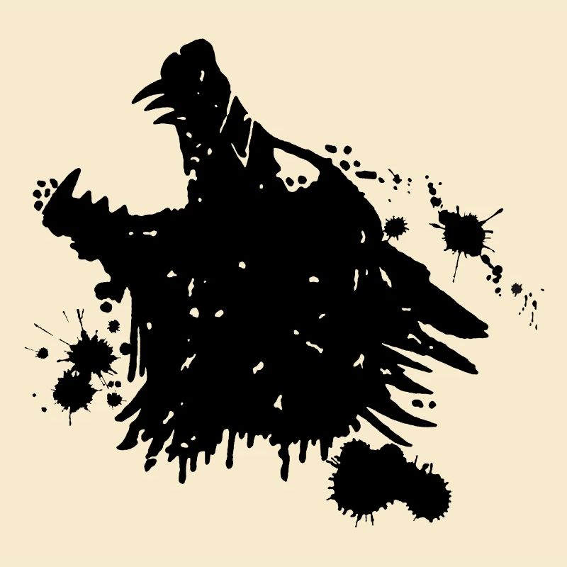 Heulender schwarzer Wolf