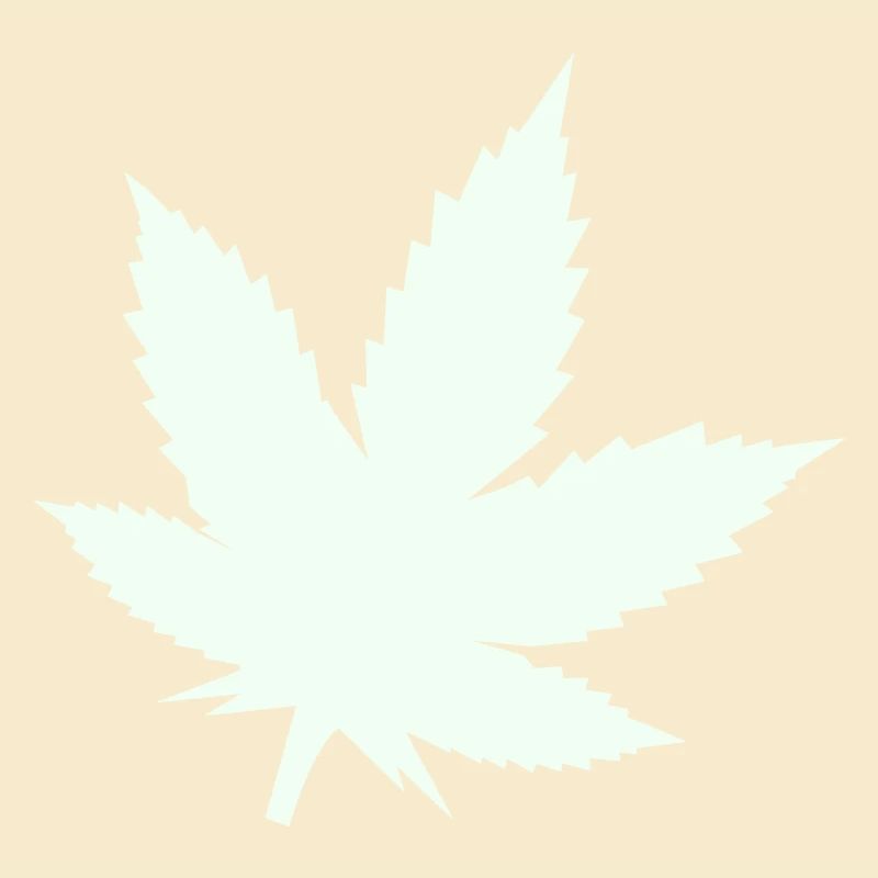 Feuille de Cannabis Silhouette Menthe