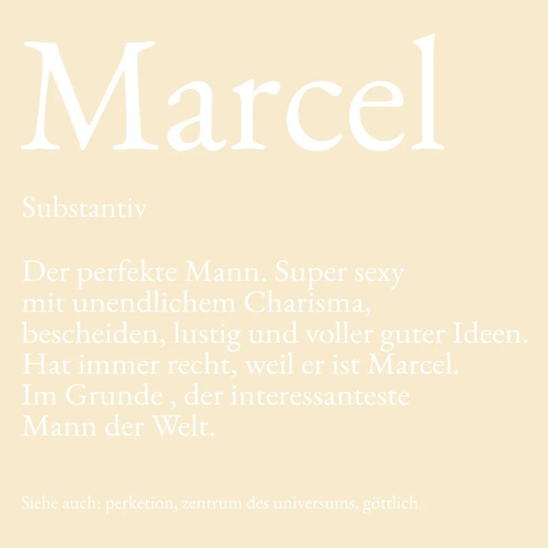Explication du dictionnaire Marcel Prénom Marcel