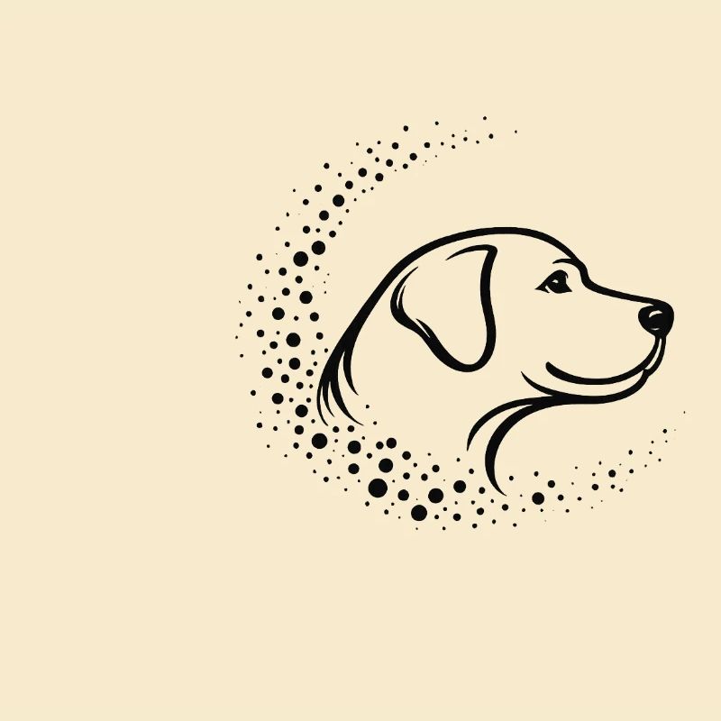 Minimal Dog Muzzle – Abstract Line Art Design
