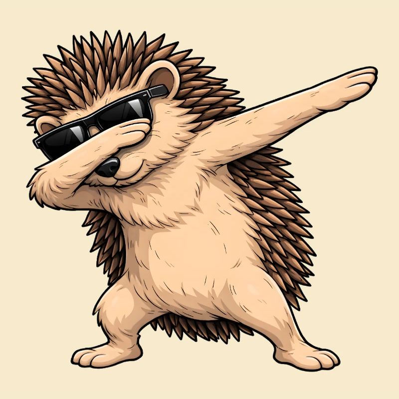 Dabbing hedgehog