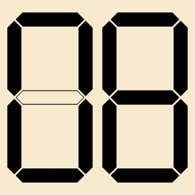 NUMBER 08 Zero Eight Birthday Gift Digital