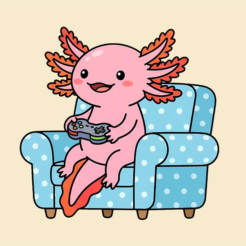 Couch Gaming Axolotl