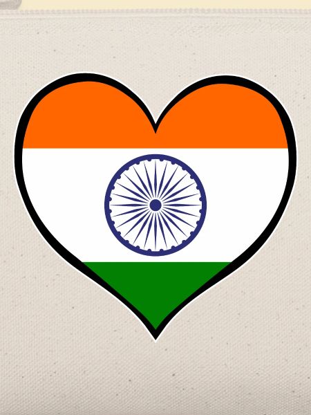 Indien Herzflagge