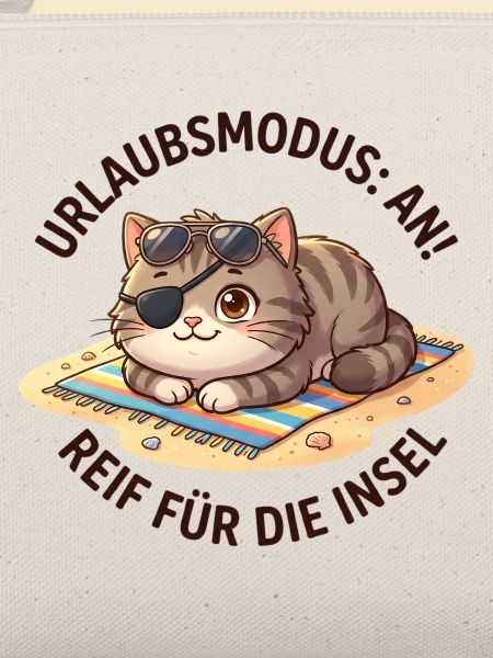 Kater Urlaubsmodus Insel Spruch