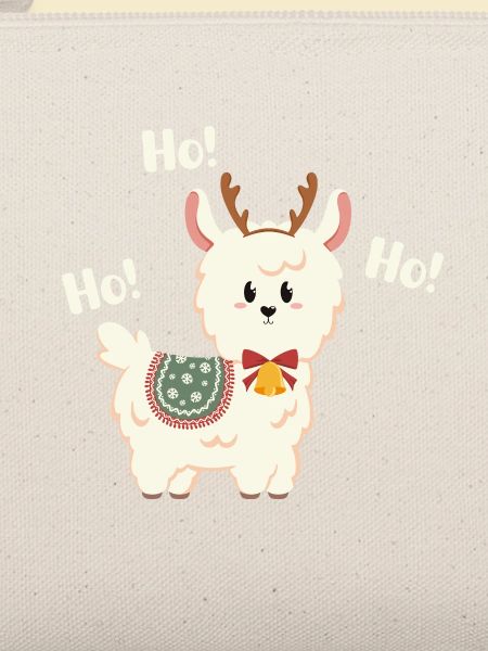 Weihnachtslama mit Glocke