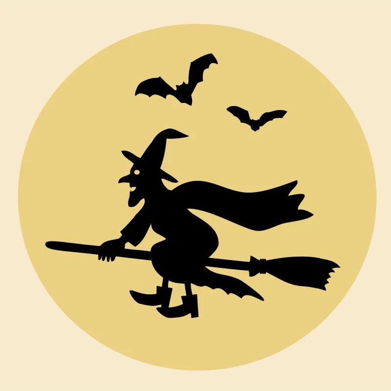 Sorcière sur le balai