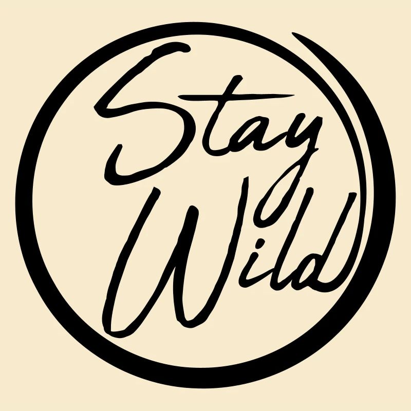 circle ring around wilderness design stay wild text logo