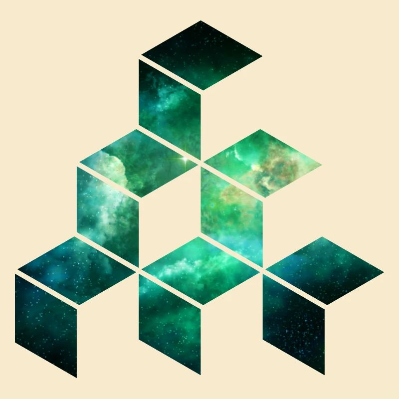 Cube universe geometric pattern
