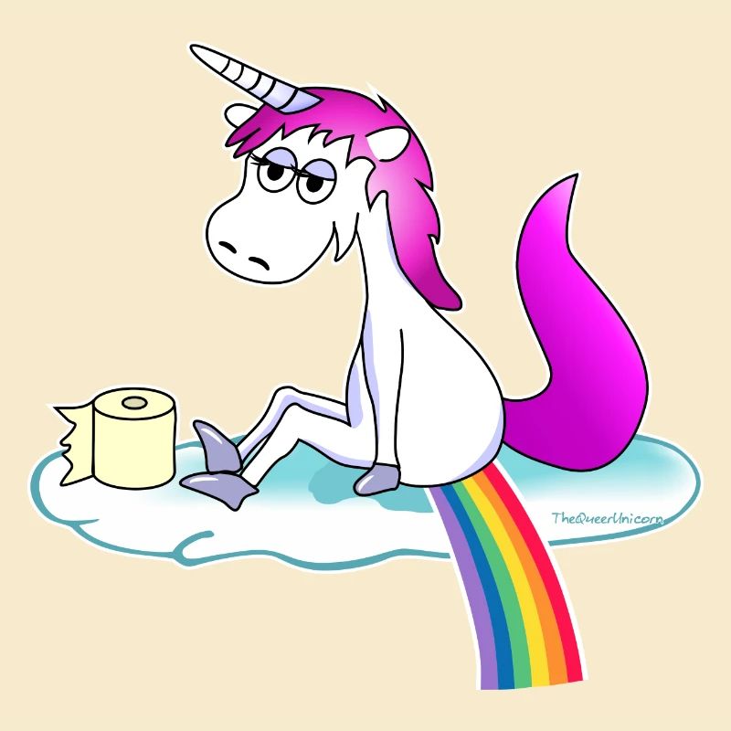 Einhorn pupst Regenbogen -pink