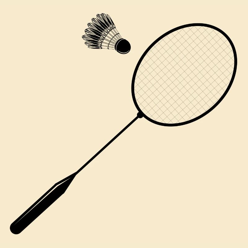 Badminton badminton with badminton racket