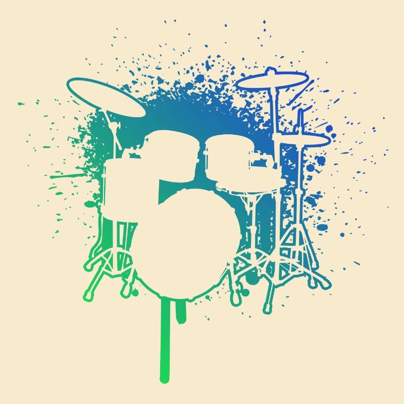 Drum Kit Drummer Playing Drums