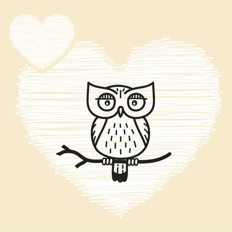 Eule "alte Eule mit Herz" Eulensammlung Eulen